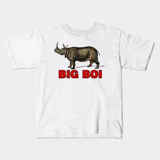 big boi rhino red text Kids T-Shirt